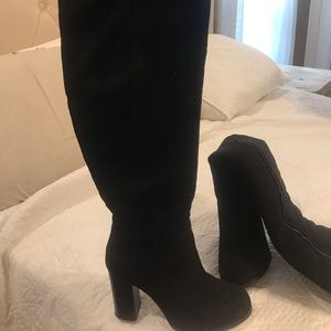 Black Knee High Boots